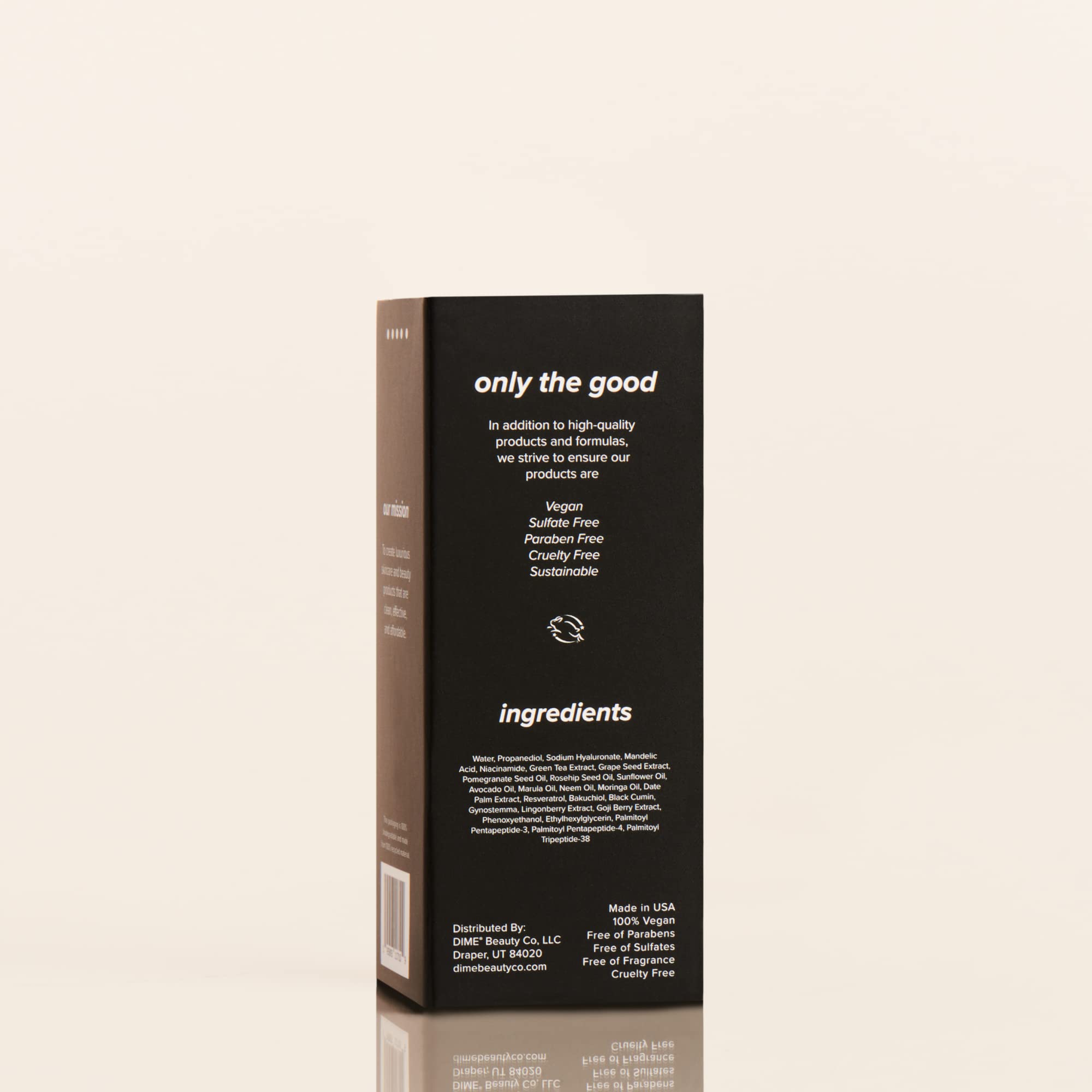 DIME Beauty TBT Serum green tea leaf closeup highlighting antioxidants.