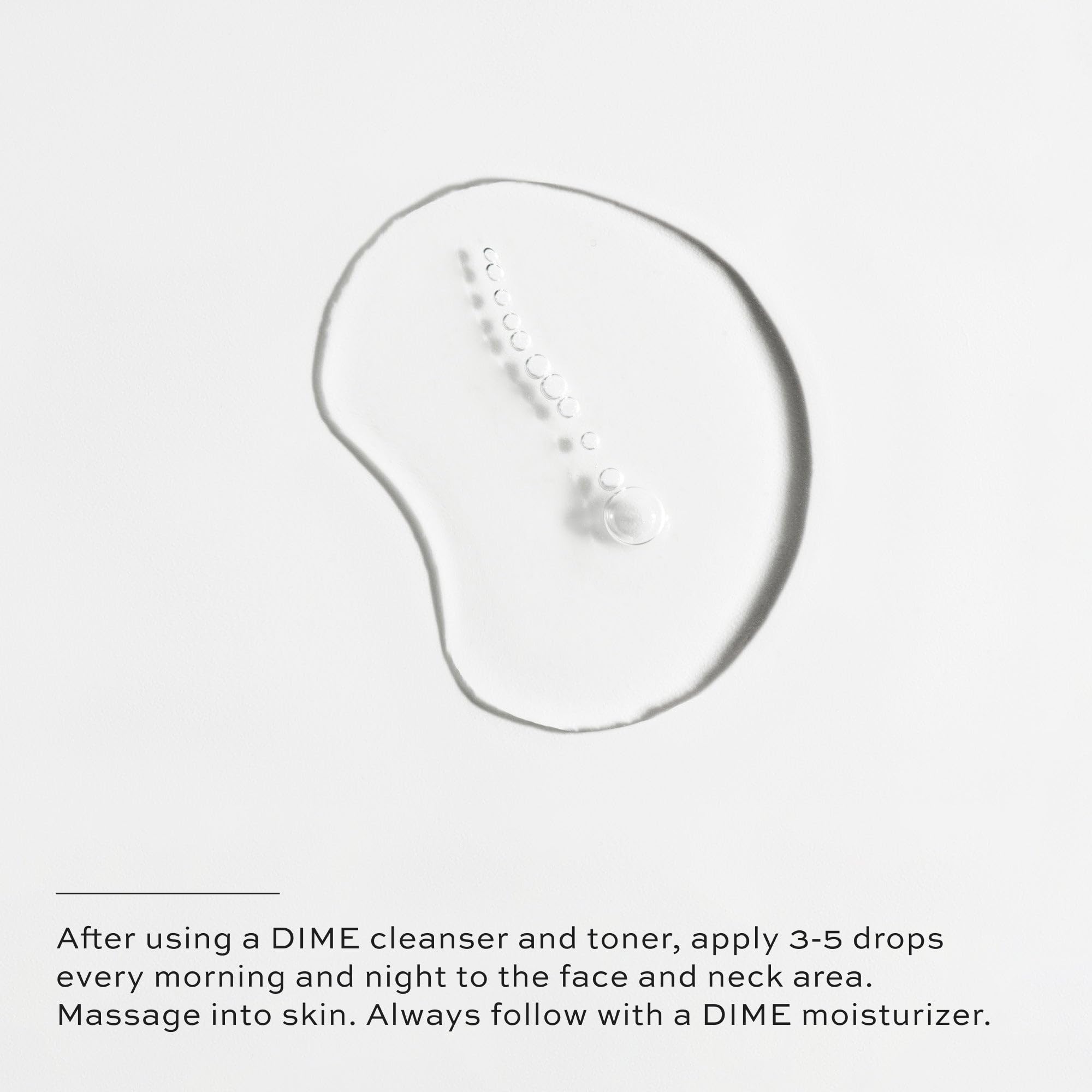 DIME Beauty TBT Serum with rosehip oil visual for nourishing glow.