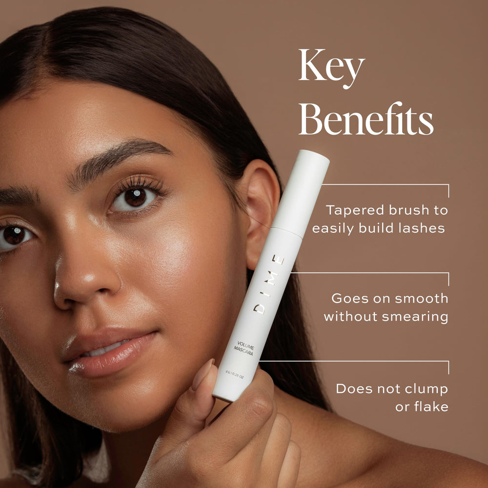 DIME Beauty Volume Mascara application on root to tip for precise lash definition.