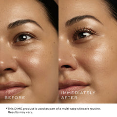 DIME Volume Mascara on top lashes demonstrating defined, fuller appearance.