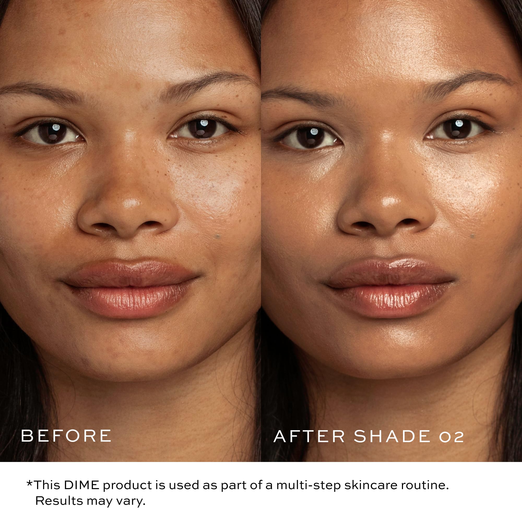 DIME Wonderscreen under-makeup usage delivers a seamless base.