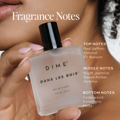 Label highlights clean ingredients and hypoallergenic promise from DIME