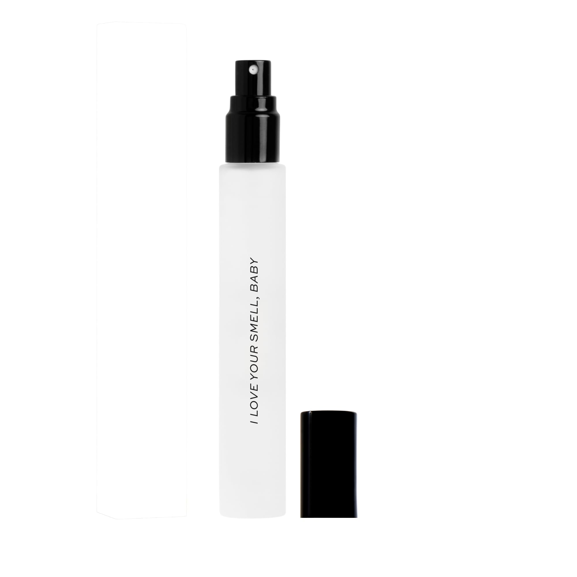 DIME I Love Your Smell Baby bottle front view, light floral fragrance.