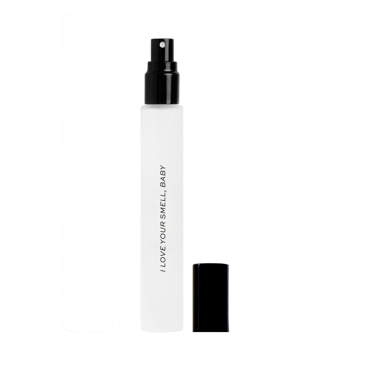 DIME I Love Your Smell Baby bottle front view, light floral fragrance.