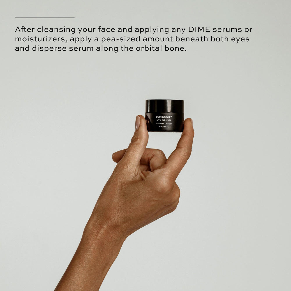 Goji berry and grape seed ingredients highlighted in DIME serum.