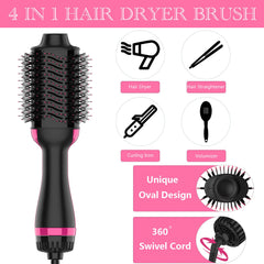 Dimecano hair dryer brush with nylon pin and tufted bristles detangling gently.