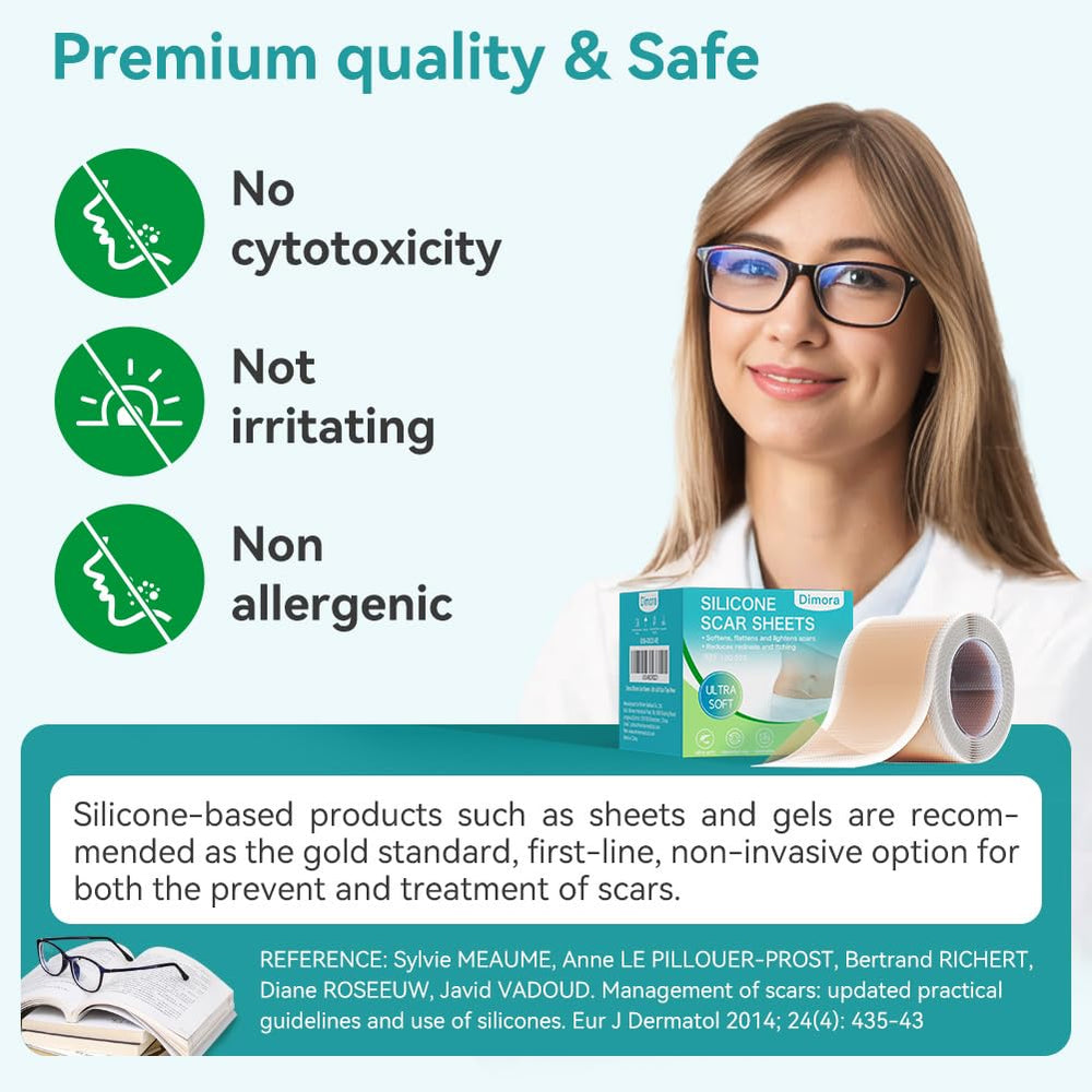 Dimora hypoallergenic scar sheet suitable for sensitive skin and children.