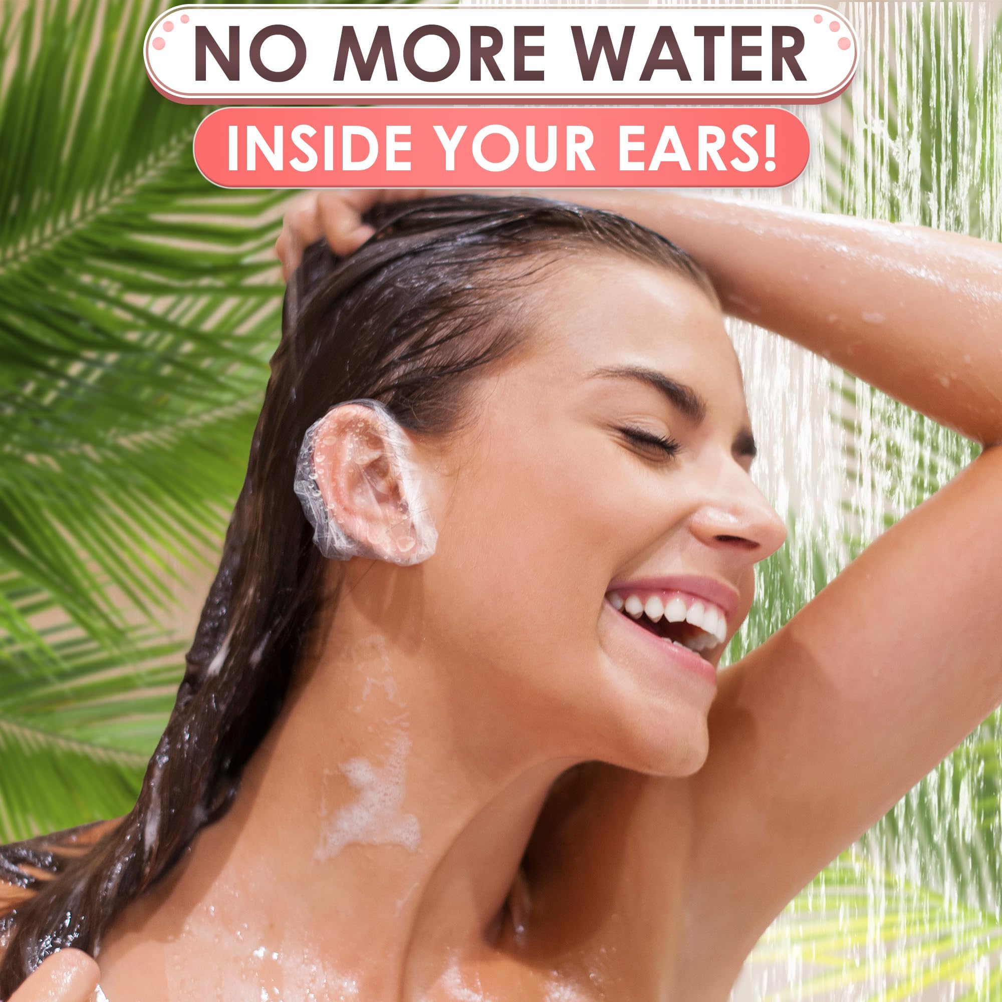 DIMROM bathing ear cover cap protects ears during hair coloring.