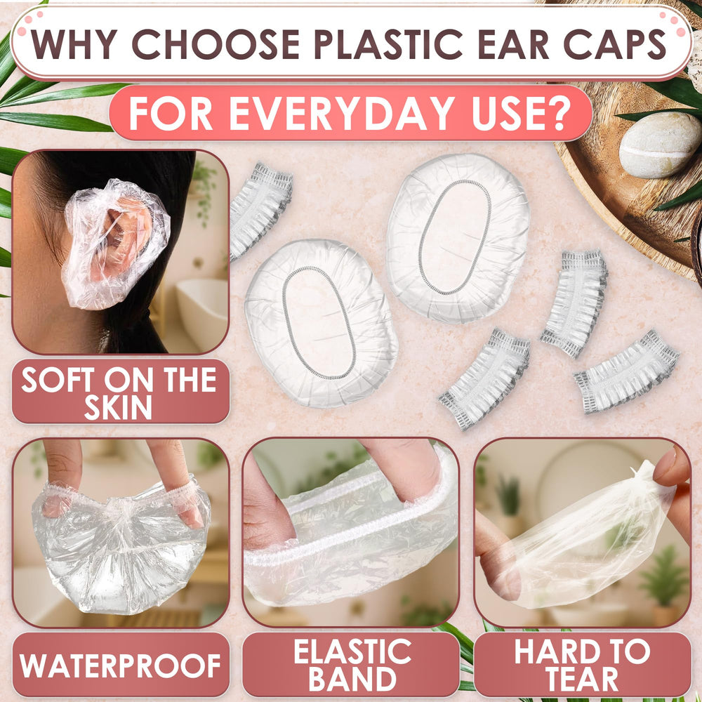 DIMROM stretchable ear cap fits most ears during baths.