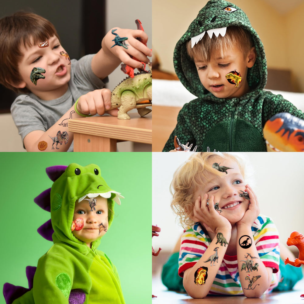 Dinosaur 3D tattoos applied to a notebook, a fun school prize idea