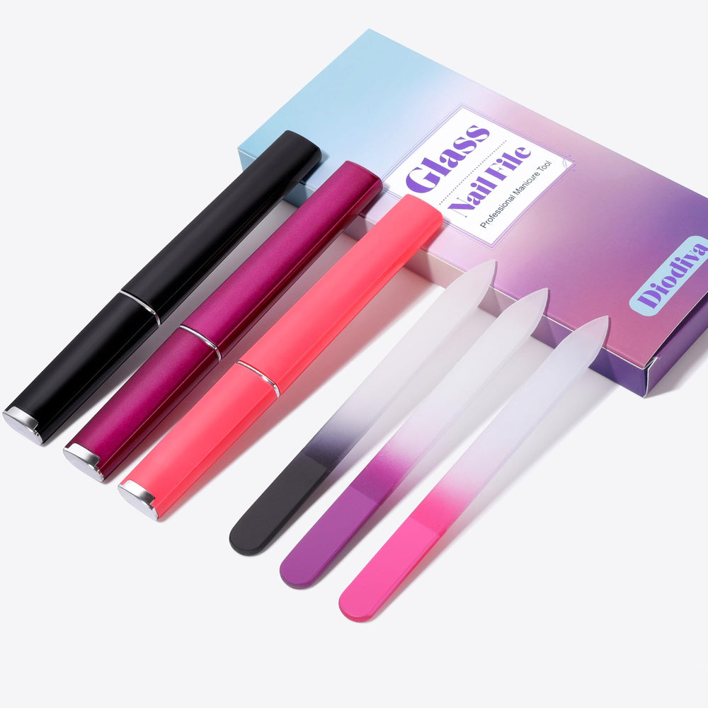 Diodiva double-sided etched nail file for efficient, gentle nail shaping.