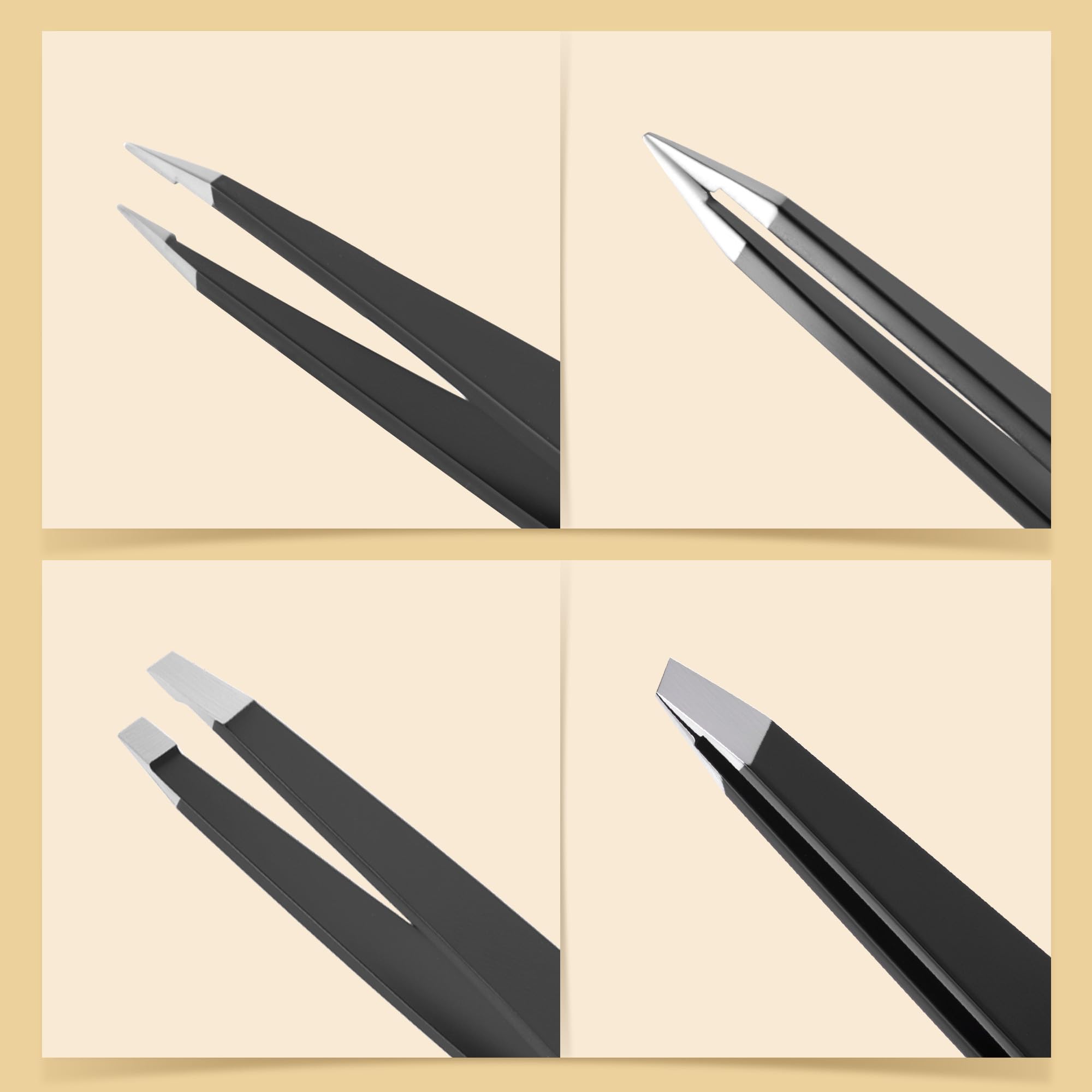 Diodiva flat-tip tweezers close-up for ingrown hair targeting