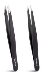 Diodiva two-pack tweezers with slant and point tips for precise grooming and effortless hair removal
