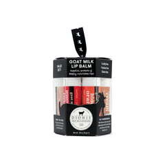 Dionis Goat Milk Lip Balm Ornament Set packaging for gifting and self-care