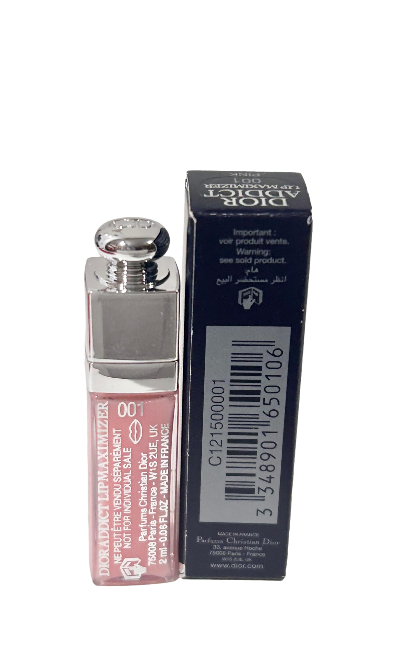 Dior Addict Lip Maximizer Pink gloss on lips for subtle daily color.