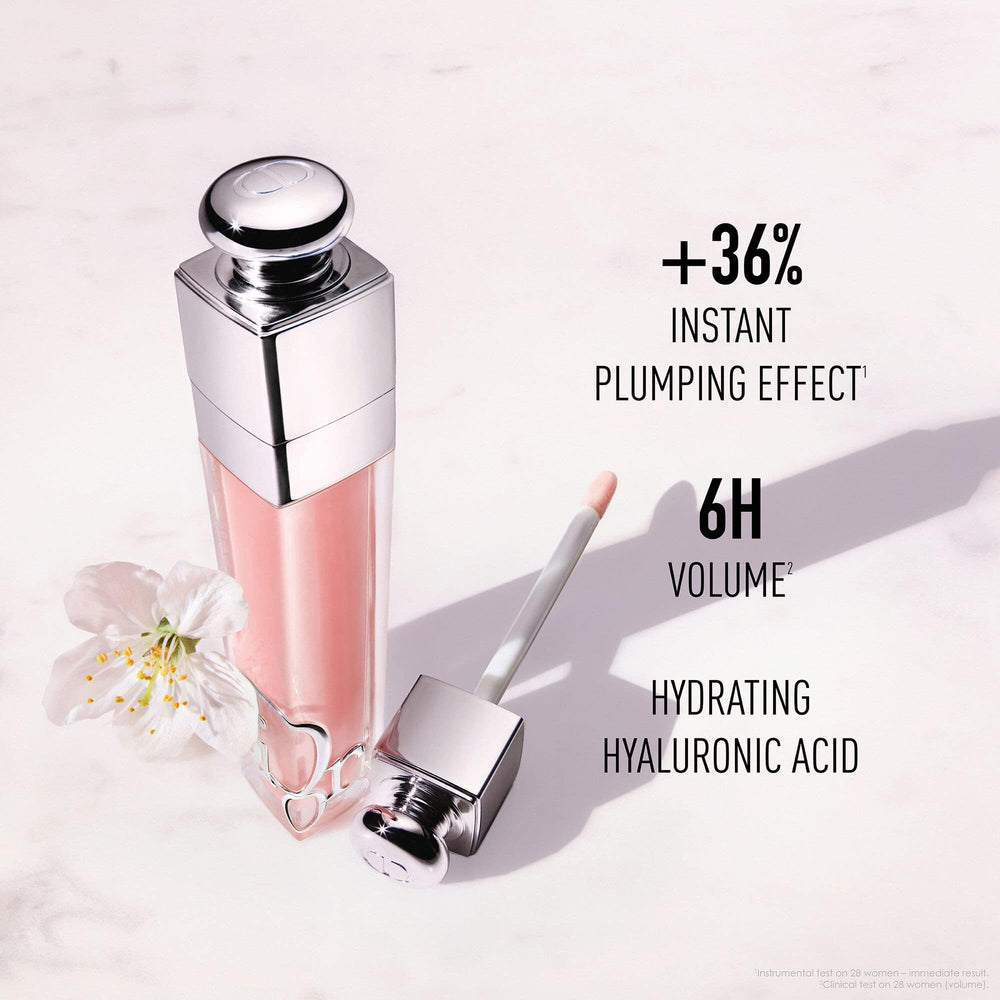 Dior Lip Maximizer pink 24h hydration claim on lips