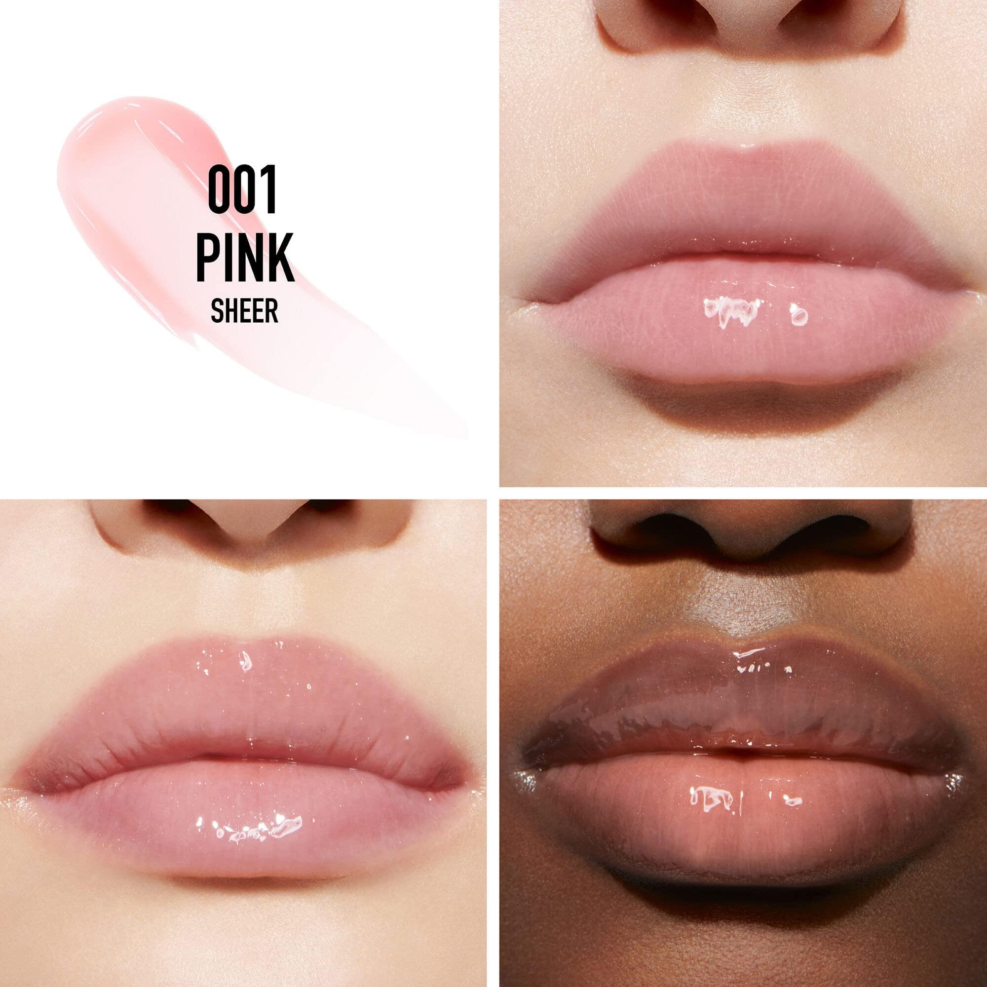 Dior Lip Maximizer pink shine close-up with mirror-like gloss