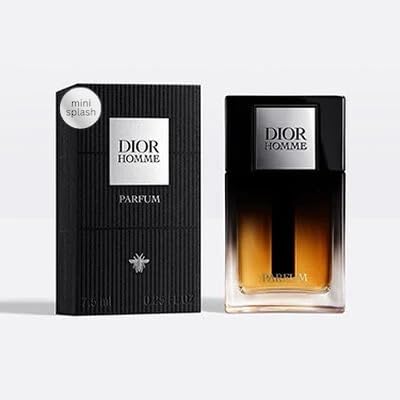 Dior Homme Parfum mini splash bottle for versatile day and night wear.