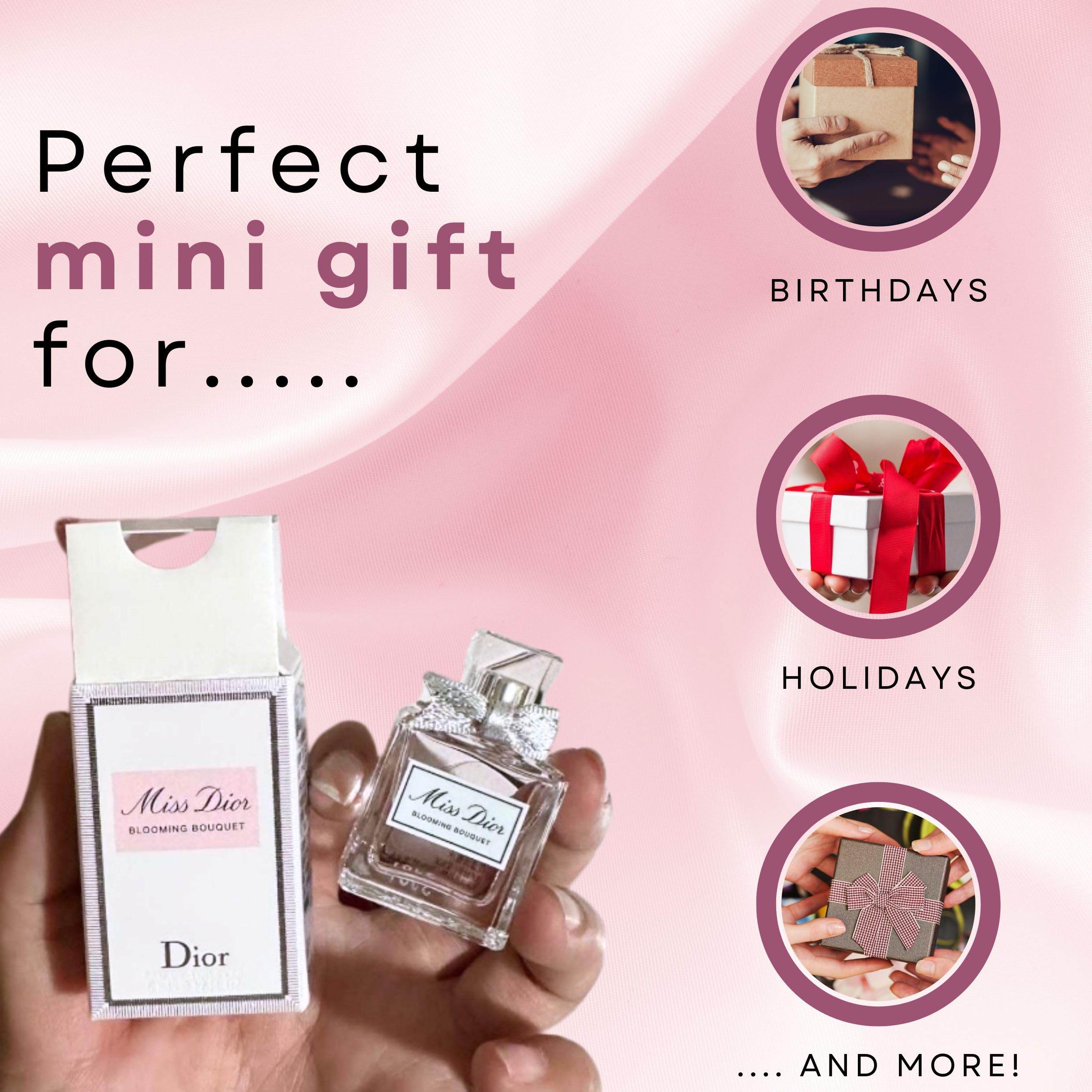 Miss Dior Blooming Bouquet mini bottle ready to sample before a full buy.