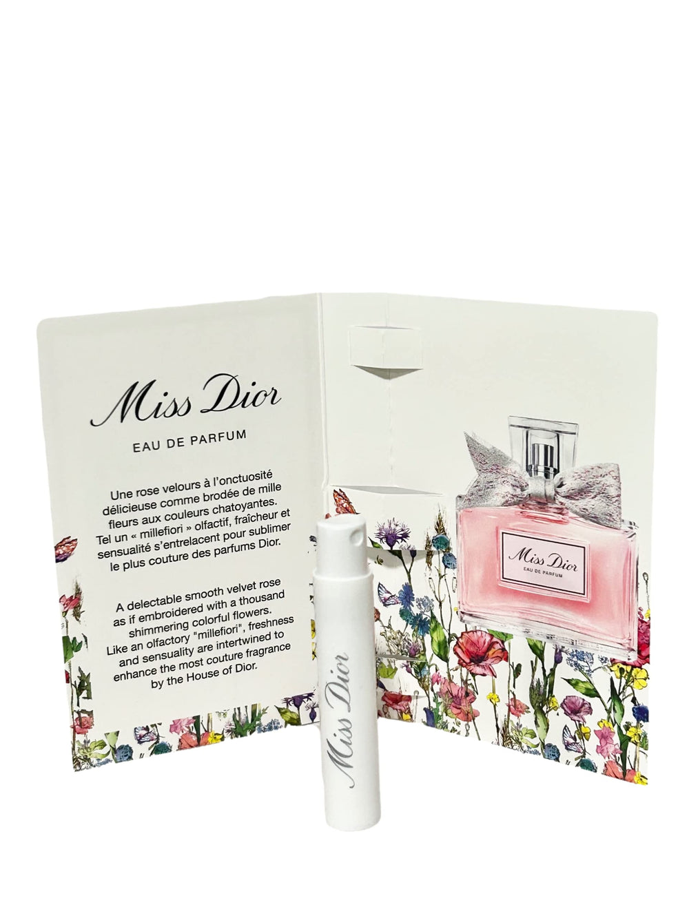Miss Dior spray bottle: tiny tester ideal for trying before you buy
