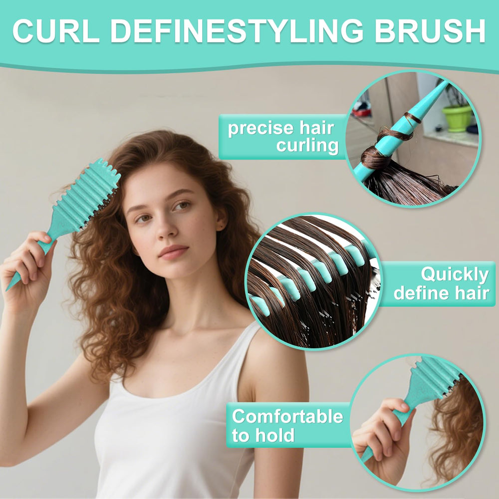 DiorSun Curly Hair Brush ergonomic handle enables easy, controlled curling.