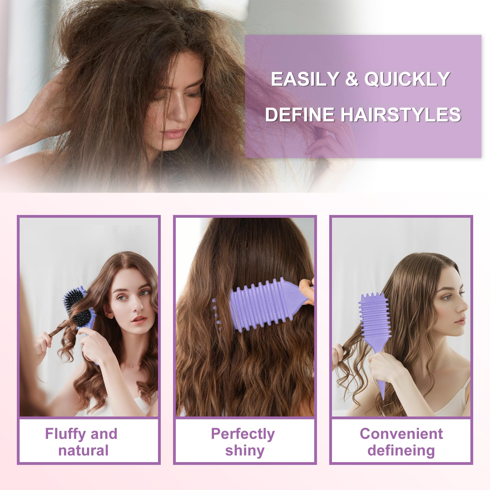 Diorsun Styling Brush for curly hair creates daily glamorous looks.