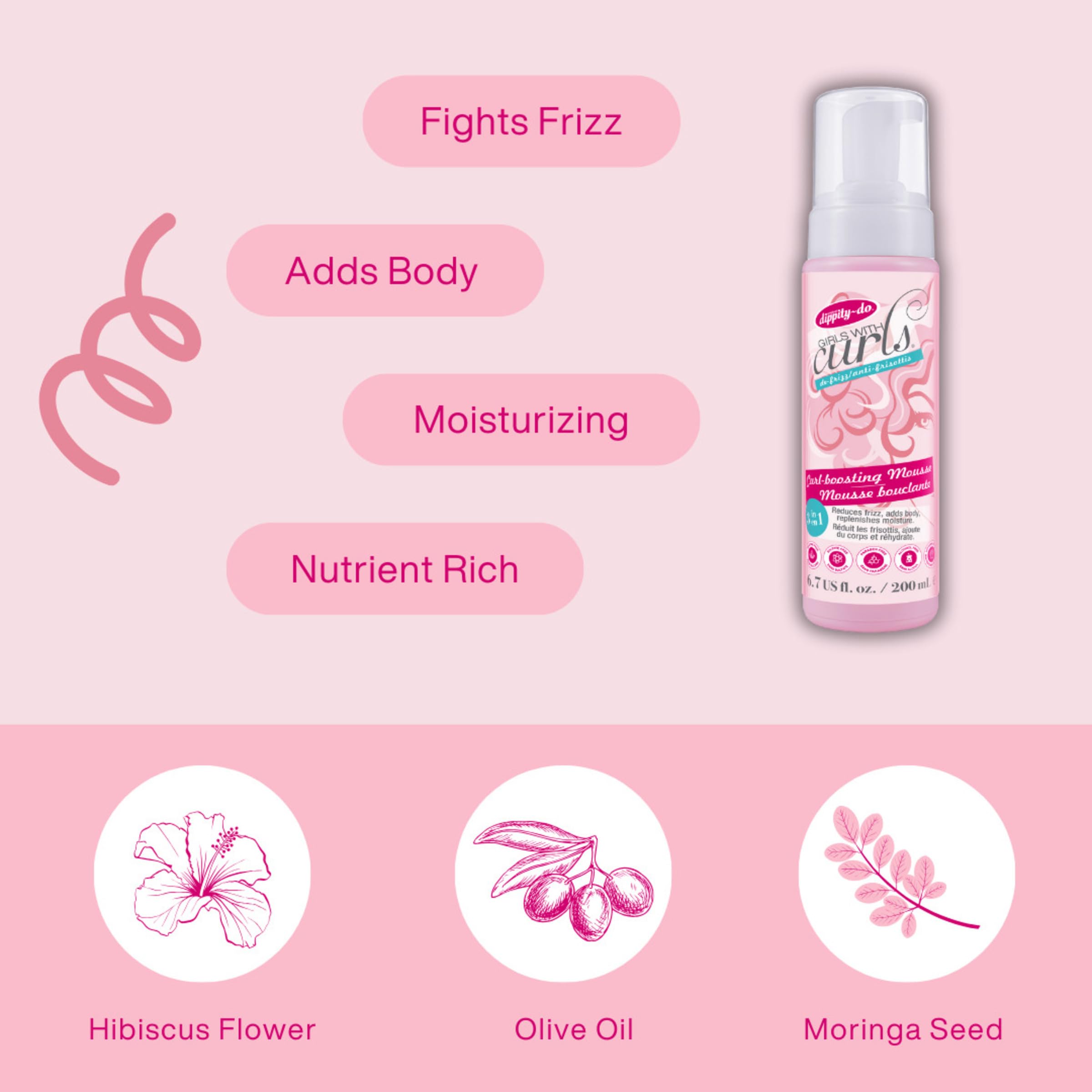 Dippity Do: mousse con hibisco y aceite de oliva para hidratación de rizos