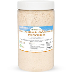 Dirty Treasures Colloidal Oatmeal Bath packaging shows fragrance-free, gentle care for sensitive skin
