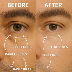 Disco eye roller serum application demonstrates quick absorption.