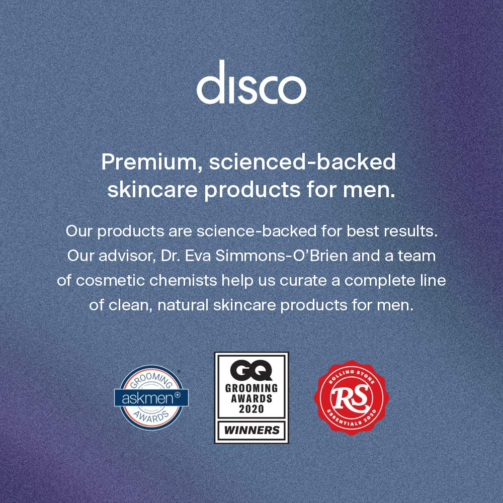 Disco lightweight formula absorbs quickly with no greasy residue.