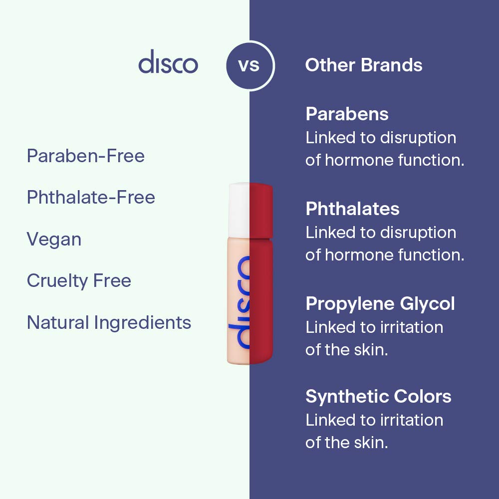 Disco niacinamide and green tea brighten the under-eye area.