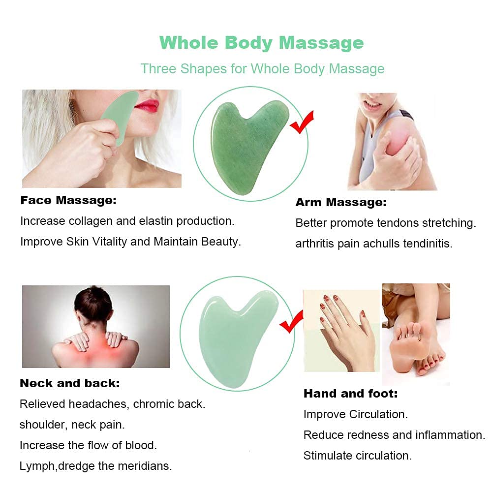 Ditind Gua Sha helps reduce puffiness with gentle scraping