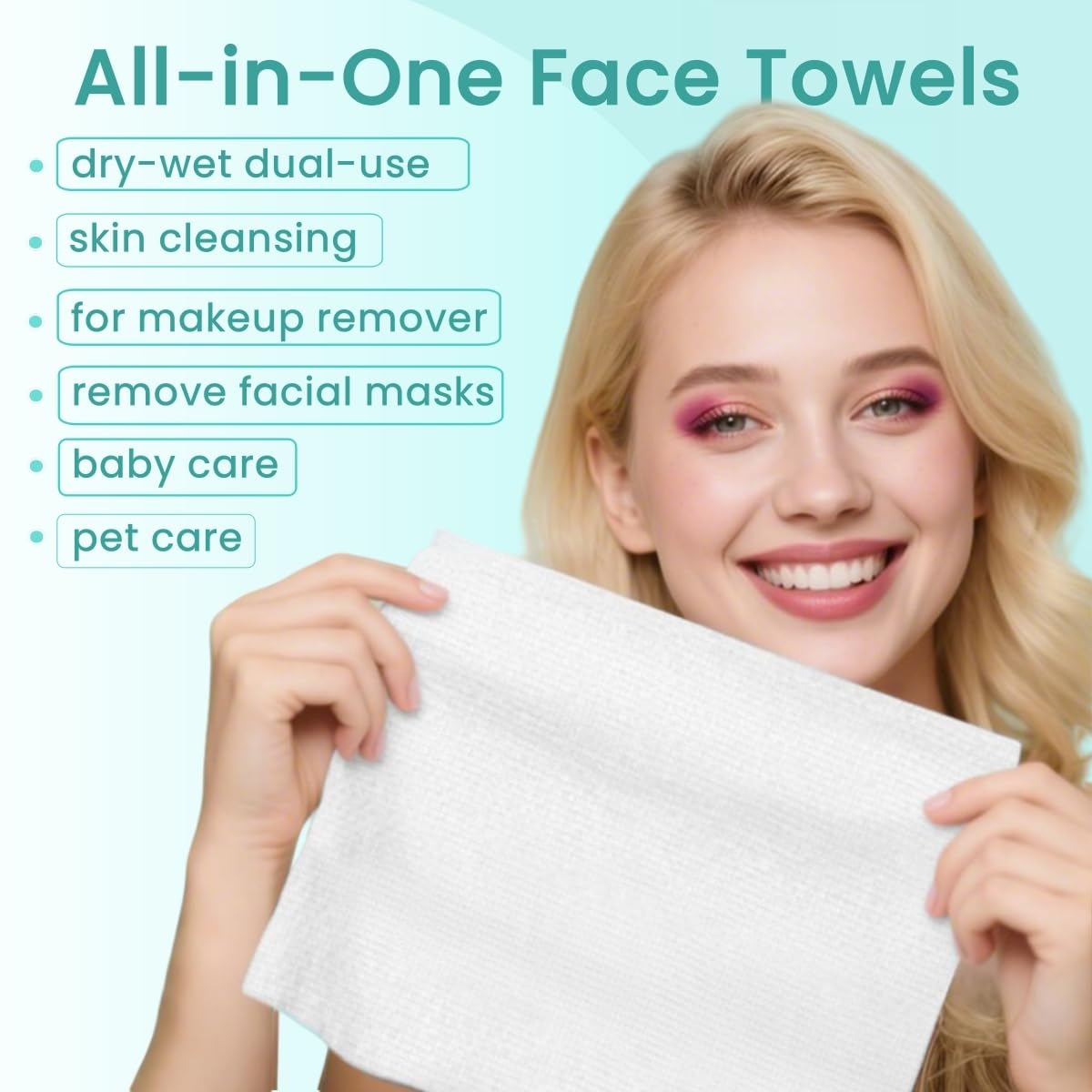 Ditoi soft-texture side towel for gentle cleansing and makeup removal.