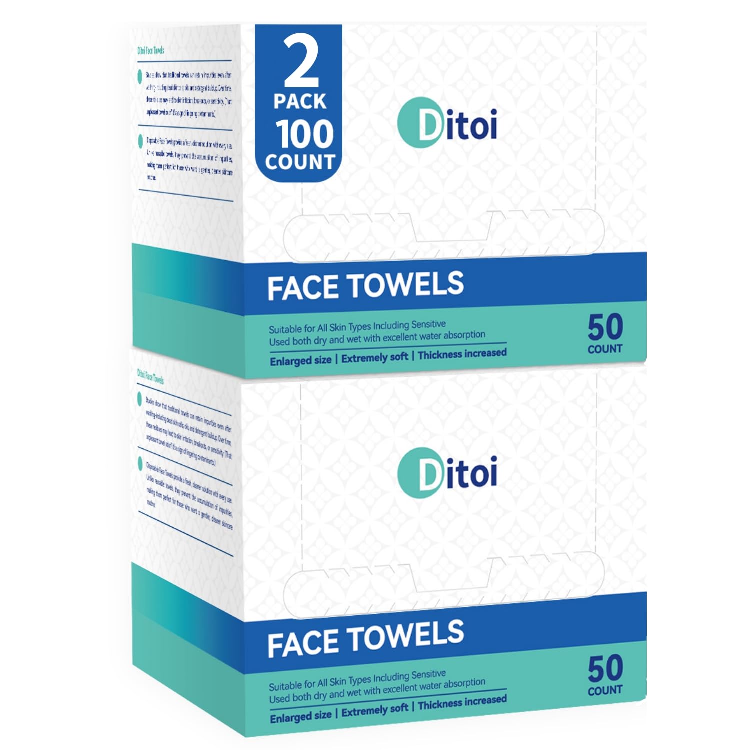 Ditoi: toallas desechables para rostro XL, suaves para uso diario