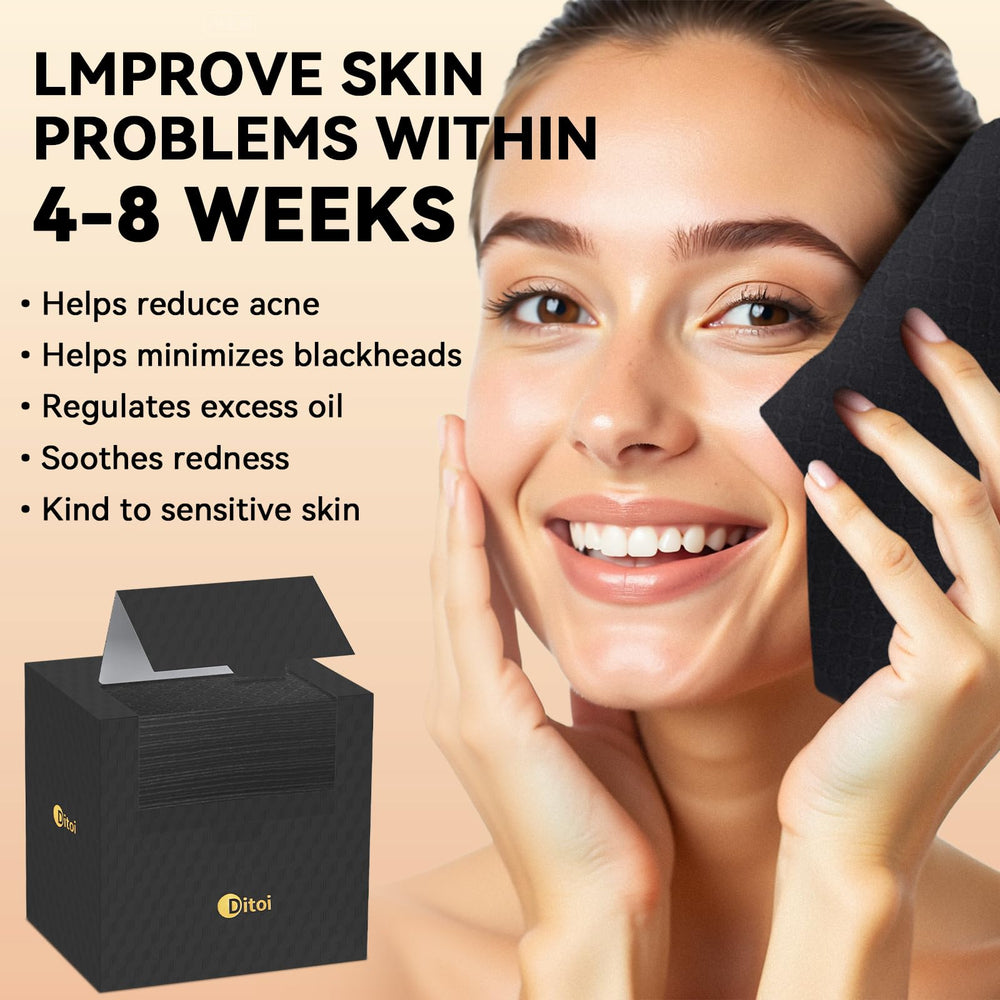 Toallas faciales Ditoi negras ofrecen limpieza profunda y absorción eficiente.