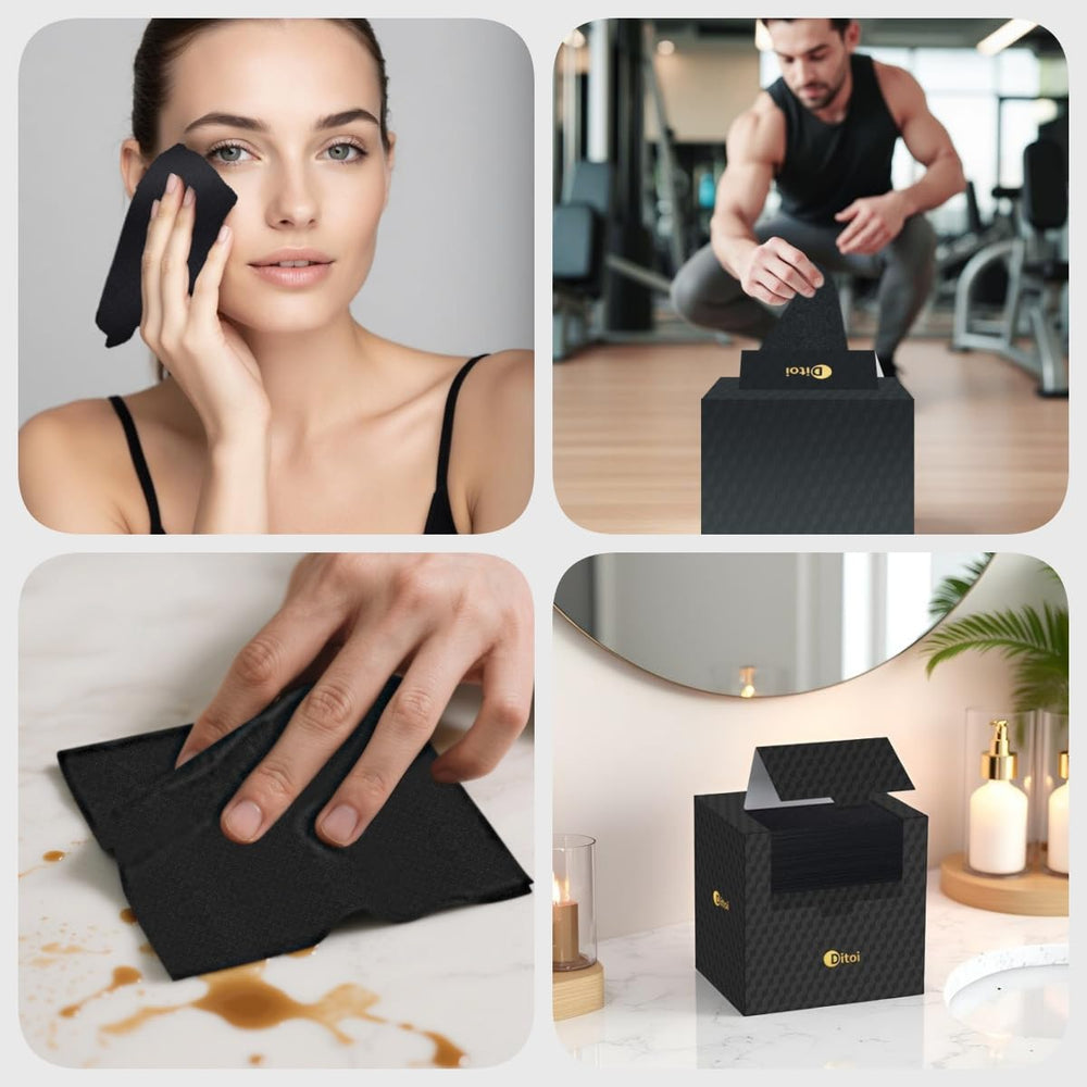 Toallas faciales Ditoi para viajes y gimnasio, convenientes y fáciles de llevar.