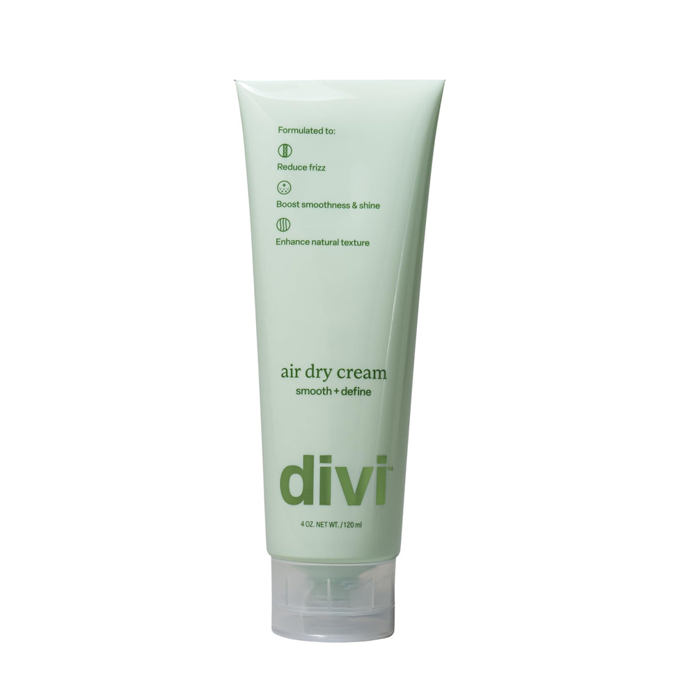 Divi Air Dry Styling Cream bottle pump for quick, mess-free application.