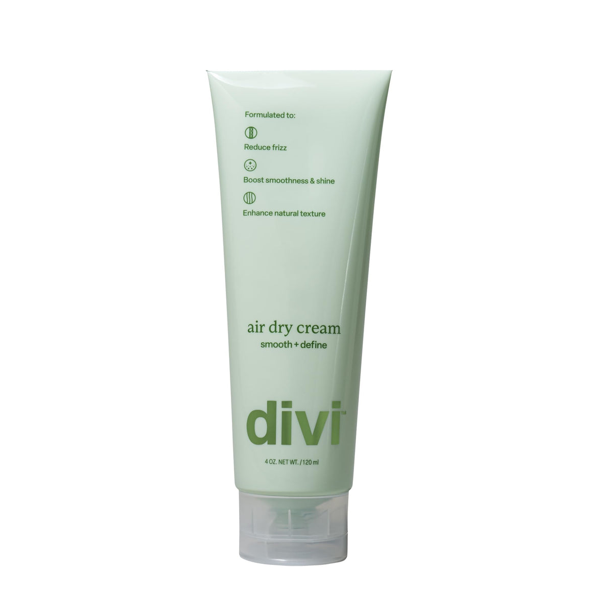 Divi Air Dry Styling Cream bottle pump for quick, mess-free application.