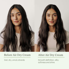 Divi Air Dry Styling Cream on hair after reveals soft, defined texture.