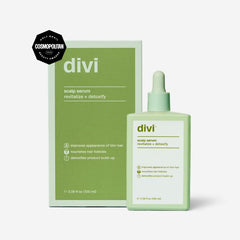 Divi serum dropper closeup demonstrates precise application for scalp nourishment.