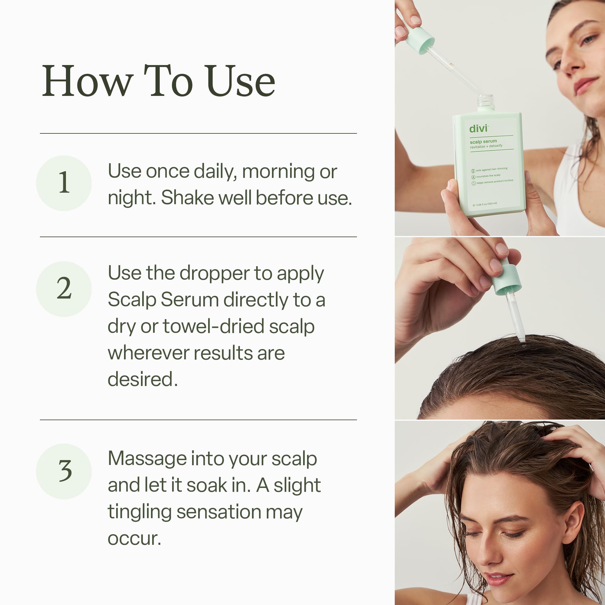 Divi formula closeup shows no residue after daily use.