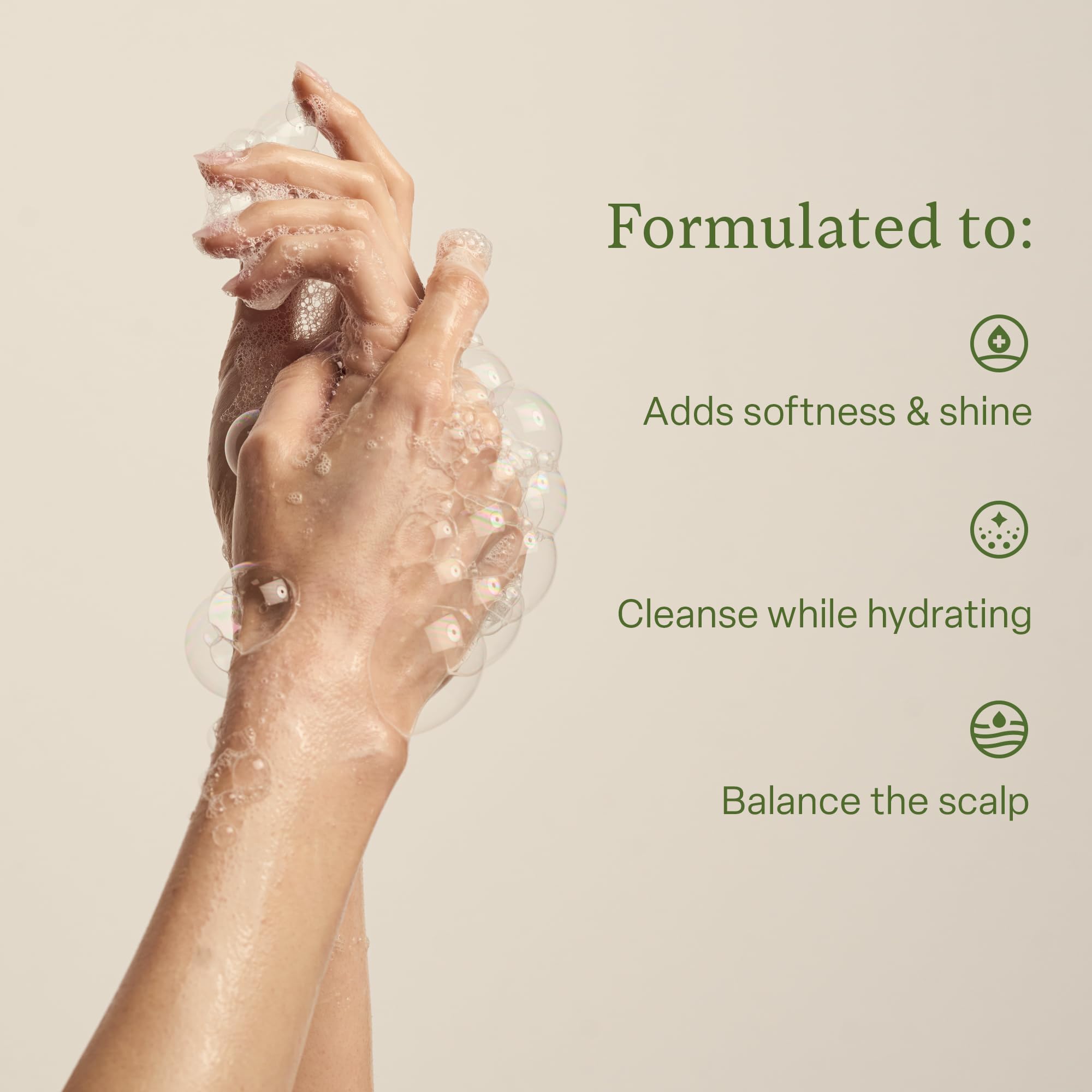 Divi Hydrating Shampoo foam-lather close-up with rich moisturizing texture
