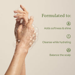 Divi Hydrating Shampoo foam-lather close-up with rich moisturizing texture