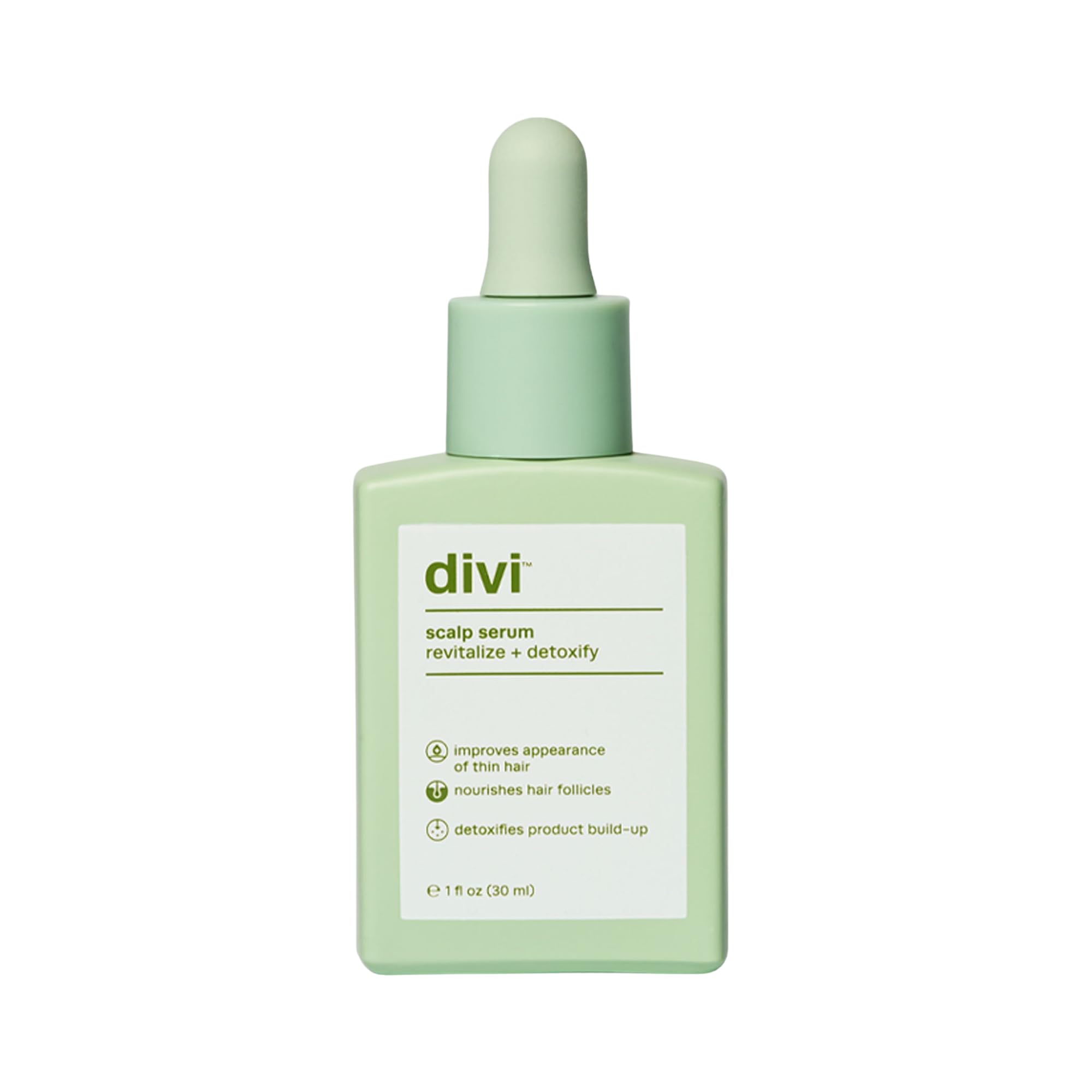 Divi Scalp Serum bottle for daily application on thinning hair.
