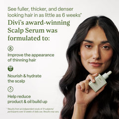 Divi Scalp Serum being massaged into the scalp.