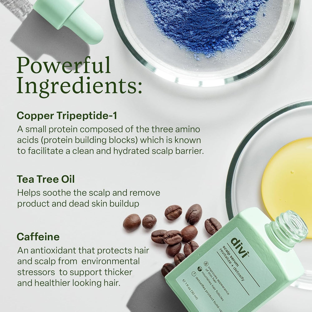 Divi Scalp Serum targets thinning areas with precision.