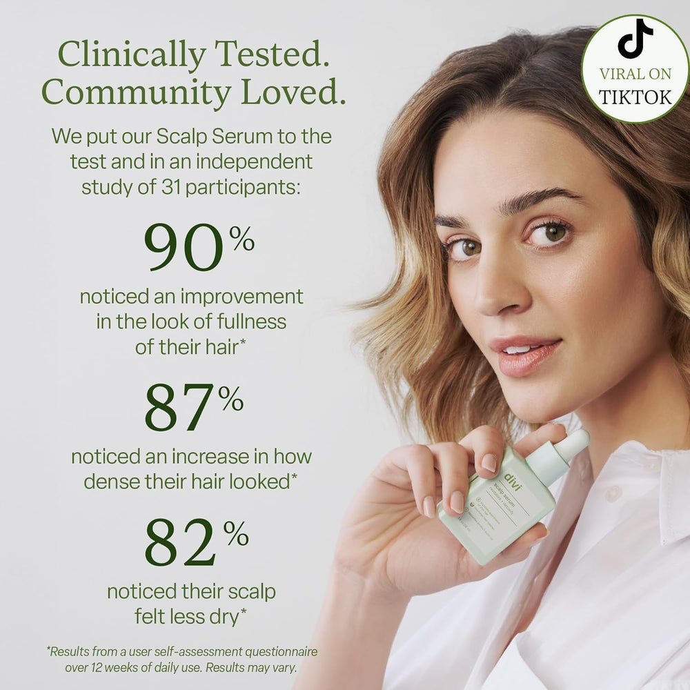 Divi Scalp Serum two-pack packaging highlights extended treatment duration.