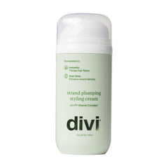 divi Strand Styling Cream bottle front shows lift and a lightweight feel