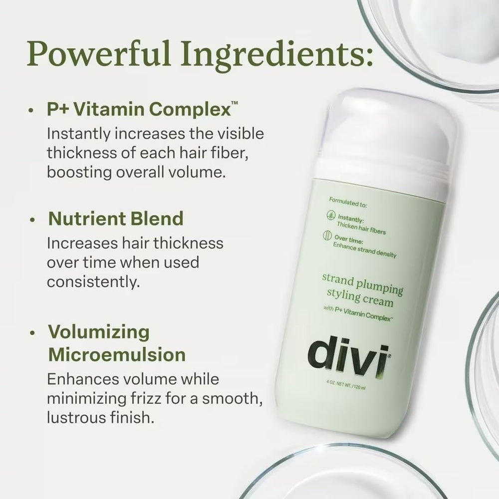 divi Strand Styling Cream on wet roots ready to boost fullness