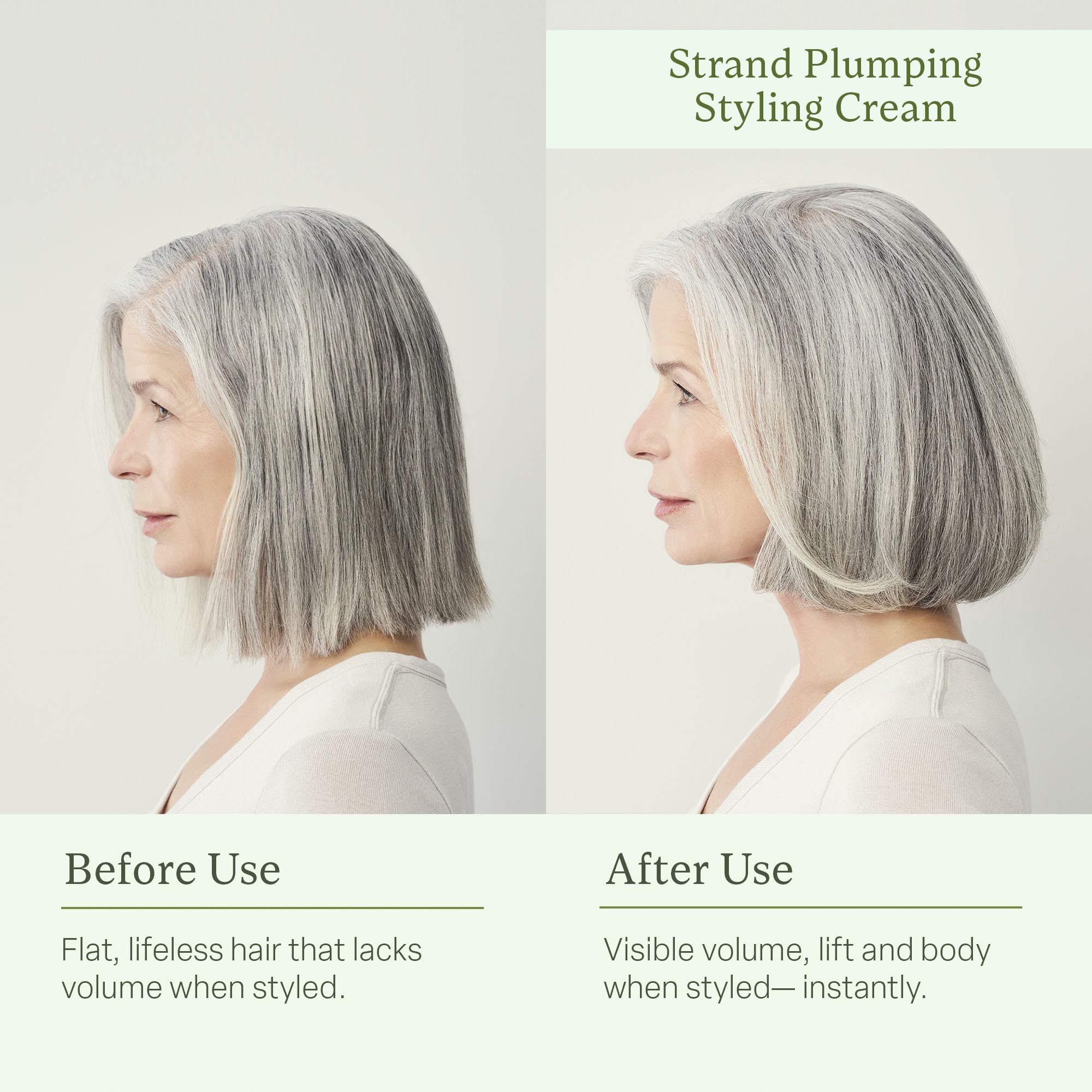 divi Strand Styling Cream hands applying to damp hair for instant volume